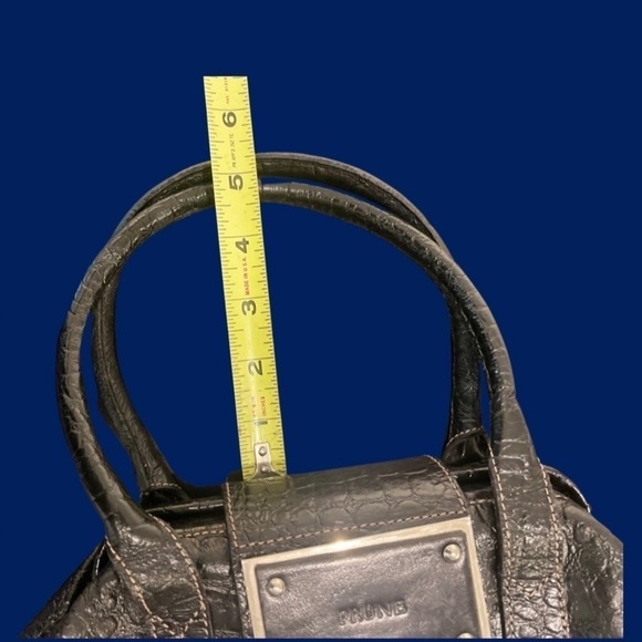 Prune Leather handbag satchel mini bag - Picture 11 of 15